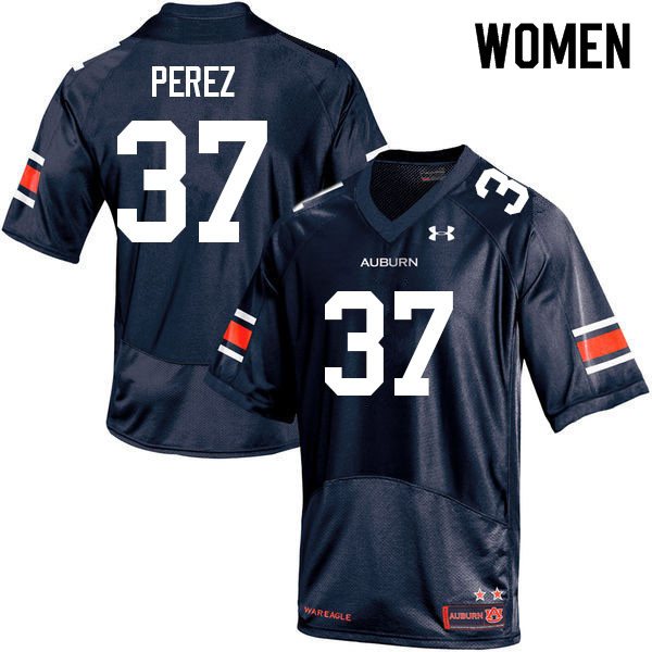 Women #37 Daniel Perez Auburn Tigers College Football Jerseys Sale-Navy - Click Image to Close